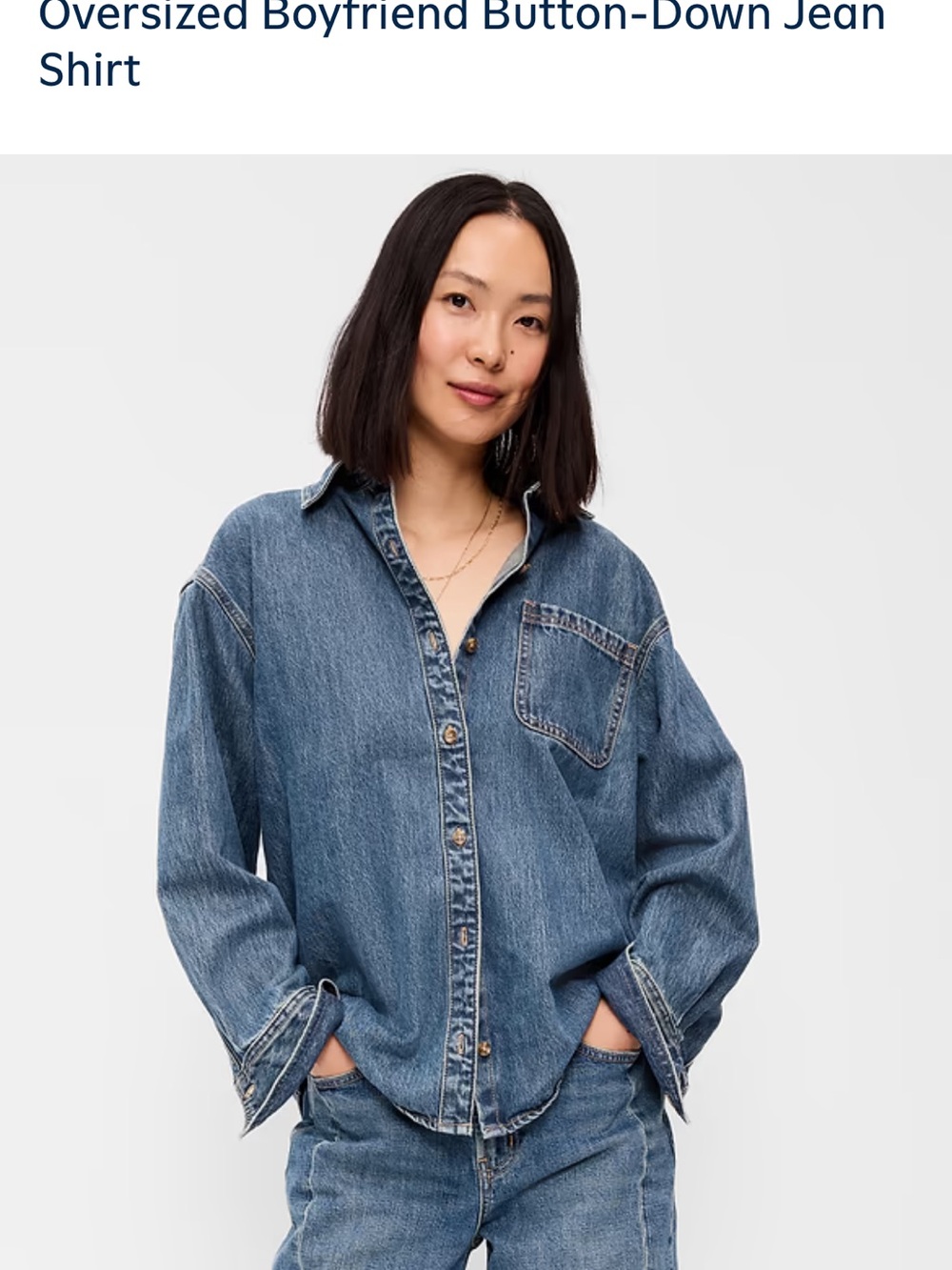 Oversized Button-Down Boyfriend Shirt